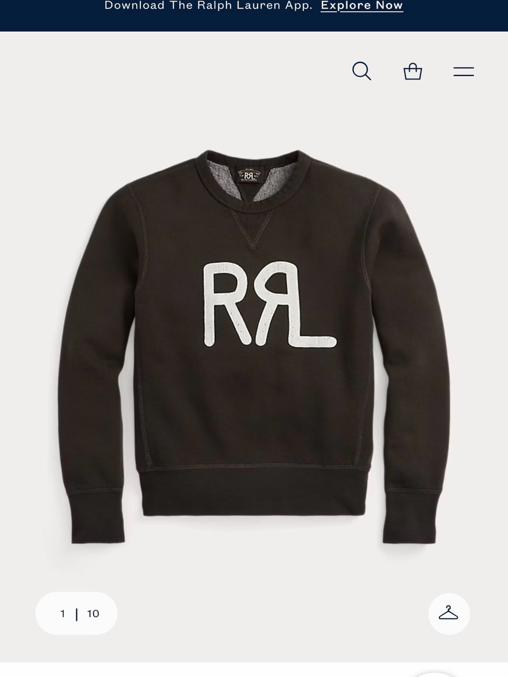 Ralph Lauren RRL Double RL black logo Sweatshirt sz 4 - sold out